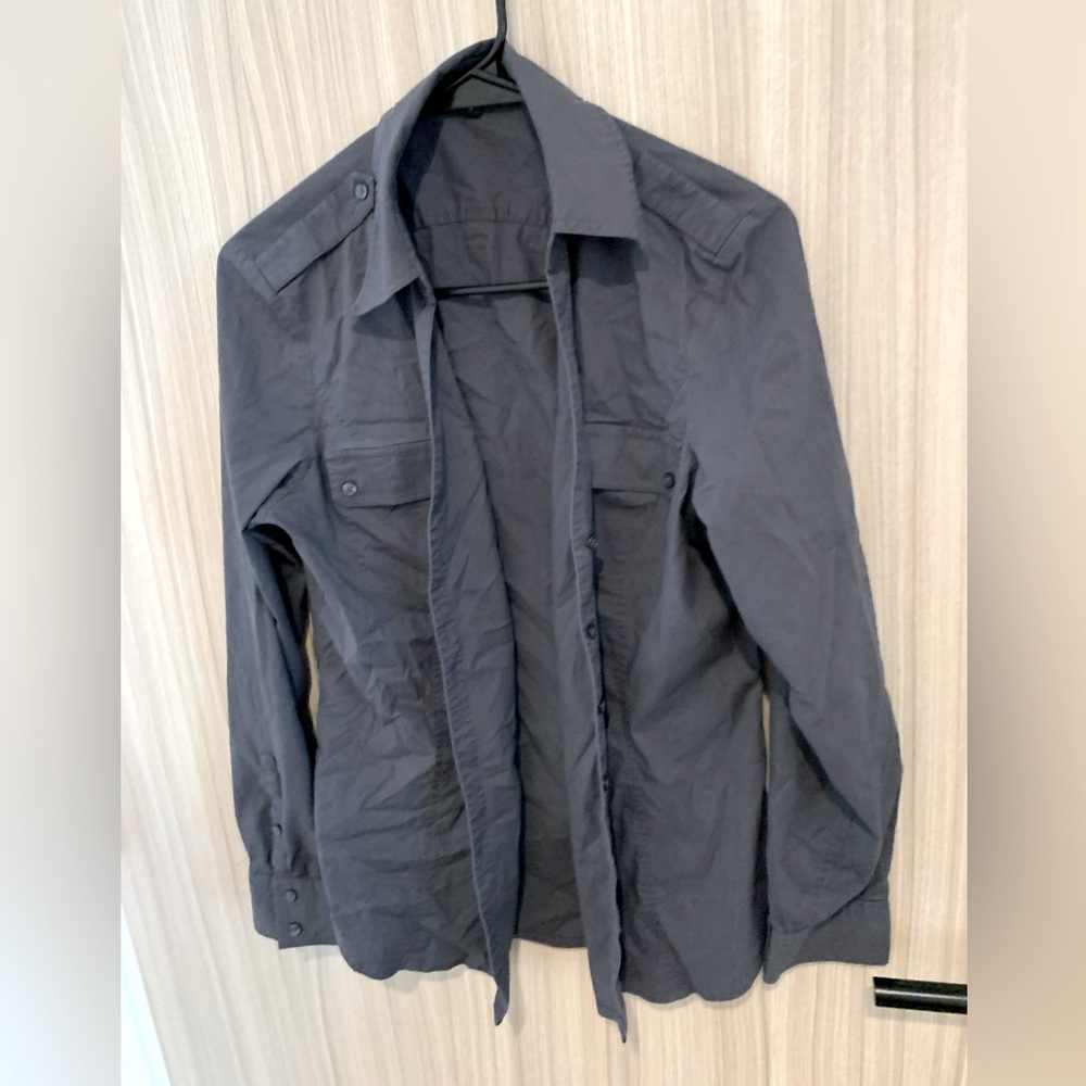 Express Gray Button Down - image 2